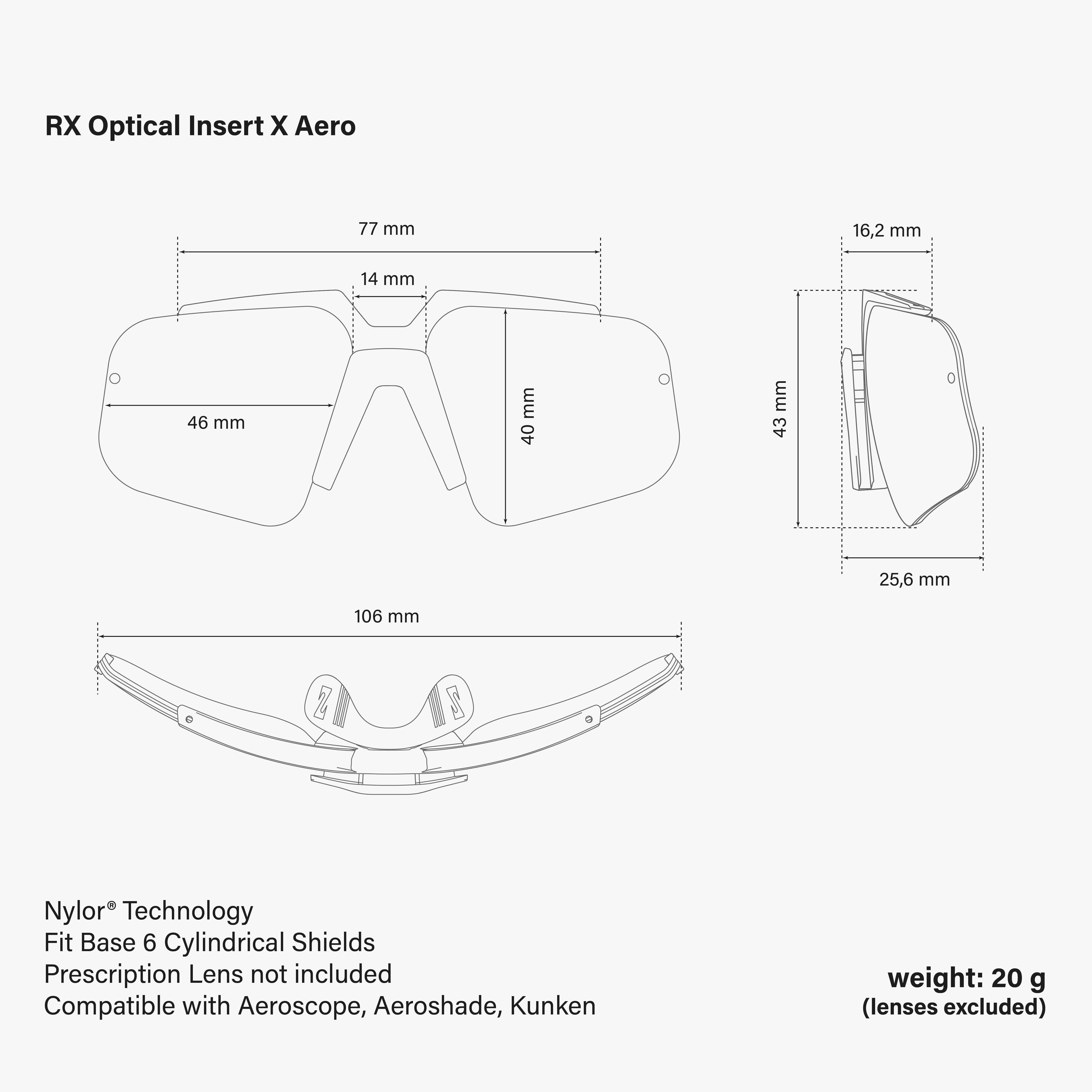 RX OPTICAL INSERT X AERO