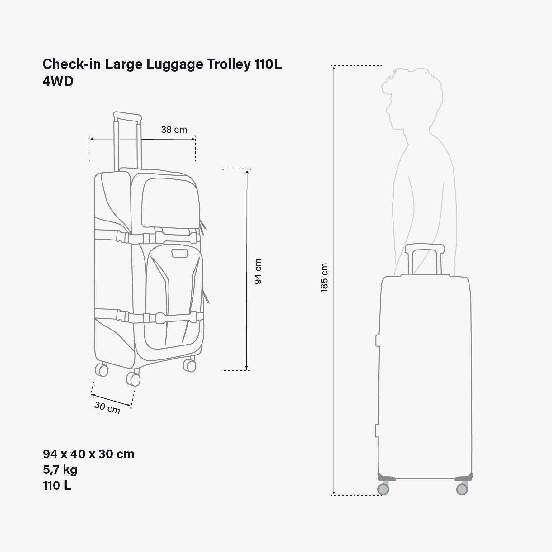 LUGGAGE 110L 4 WD