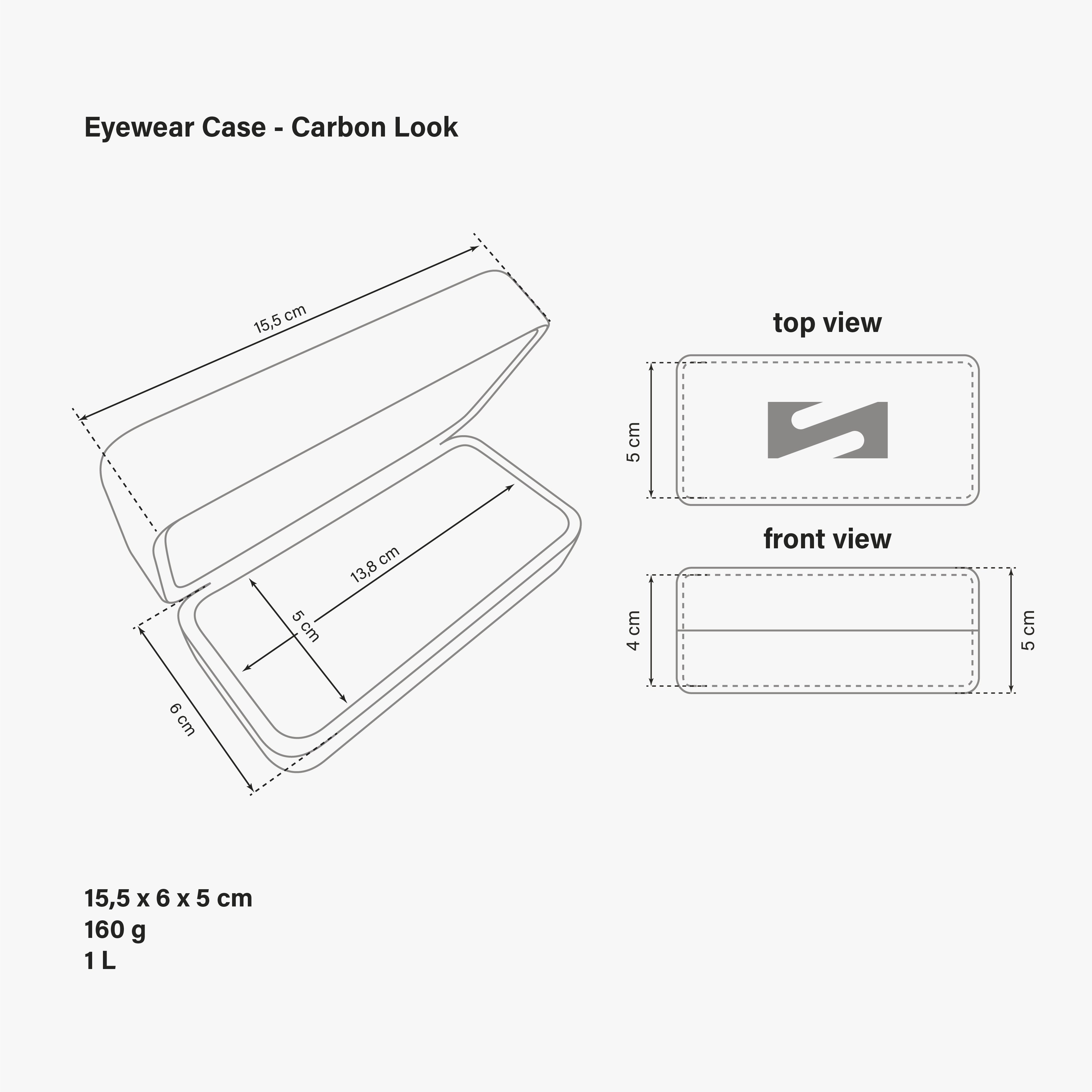 EYEWEAR CASE - CARBON LOOK