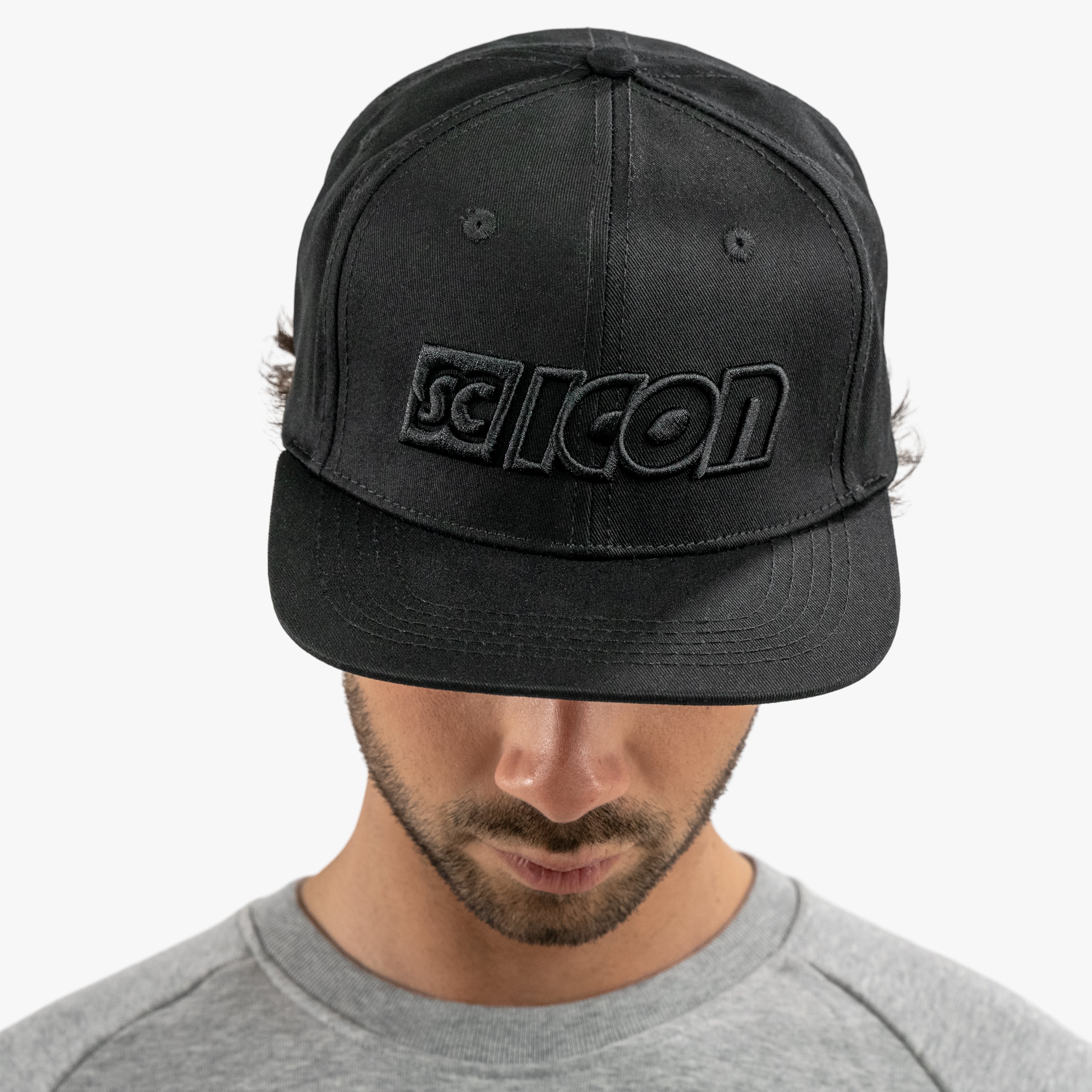 SCICON BLACK ON BLACK LOGO SNAPBACK CAP - 01