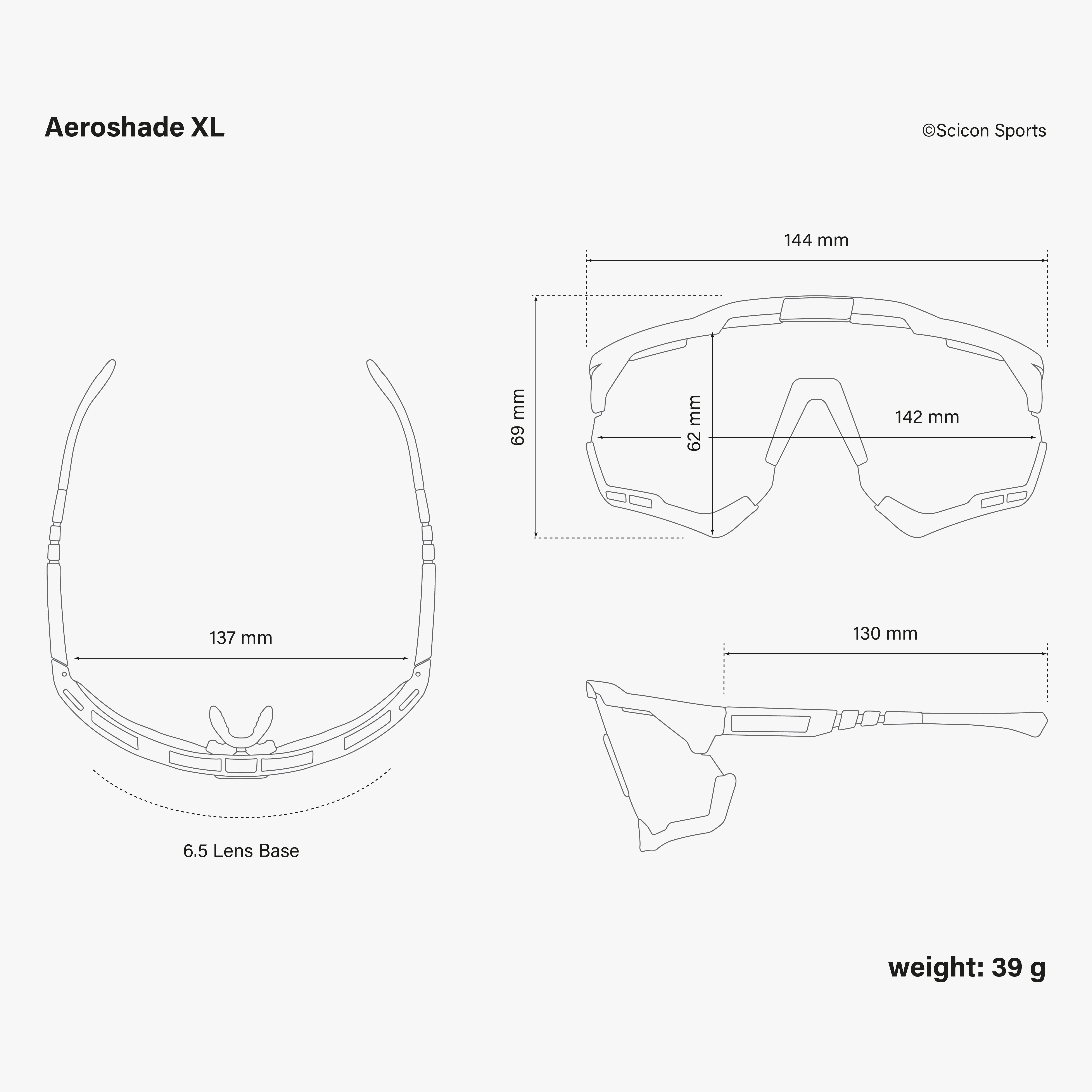 Aeroshade XL dimensions