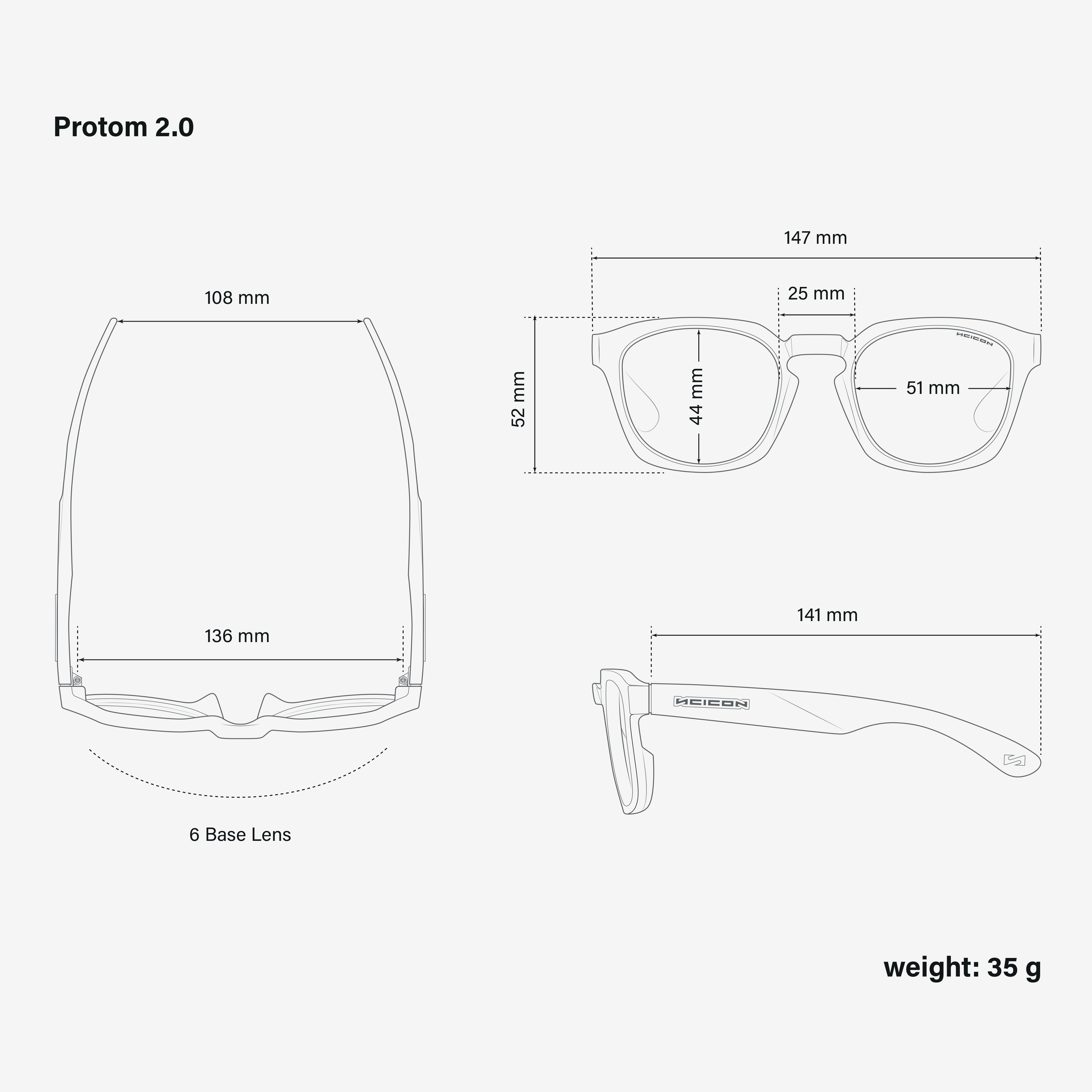 Matte Black   Polarized dimensions