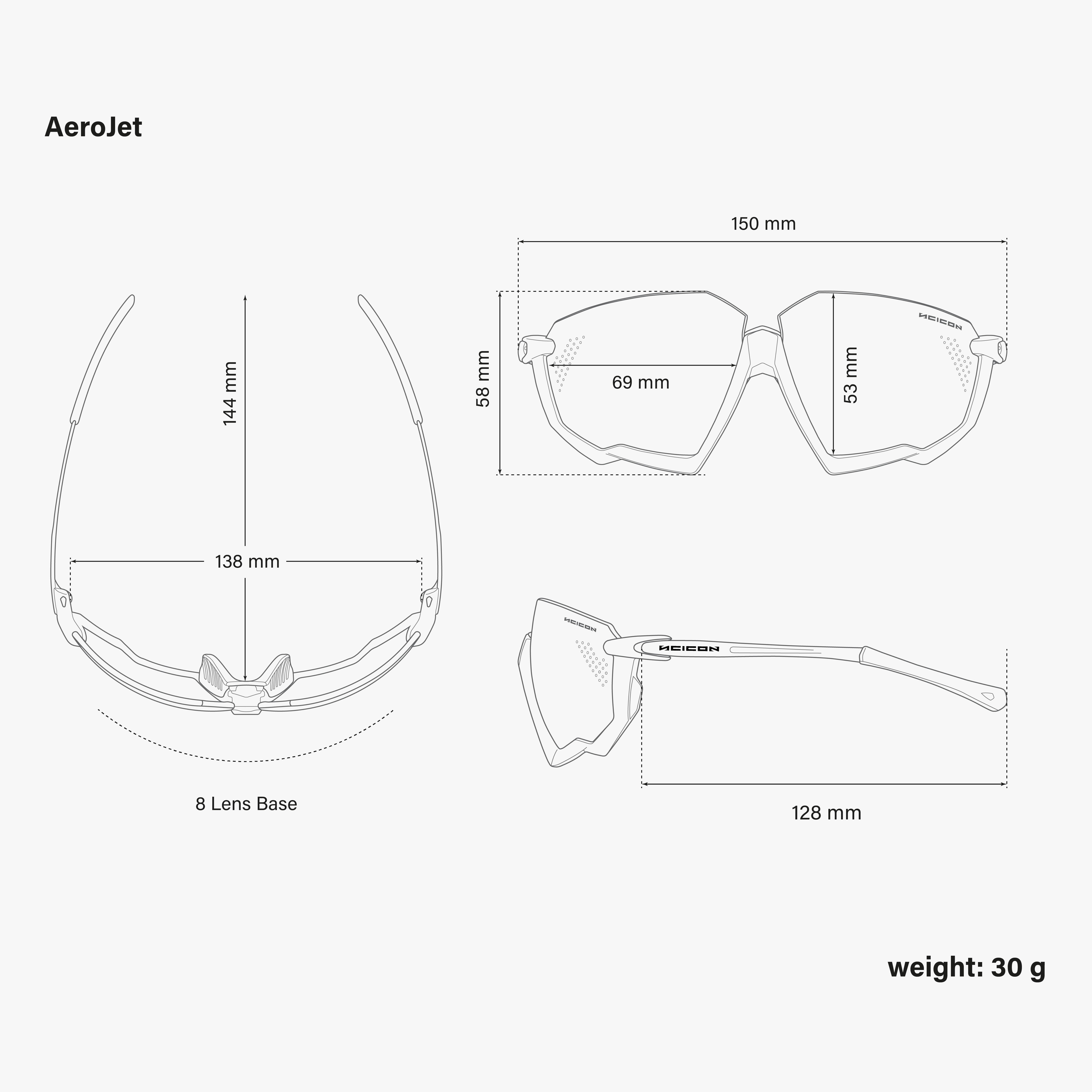 AeroJet Titanium Dimensions