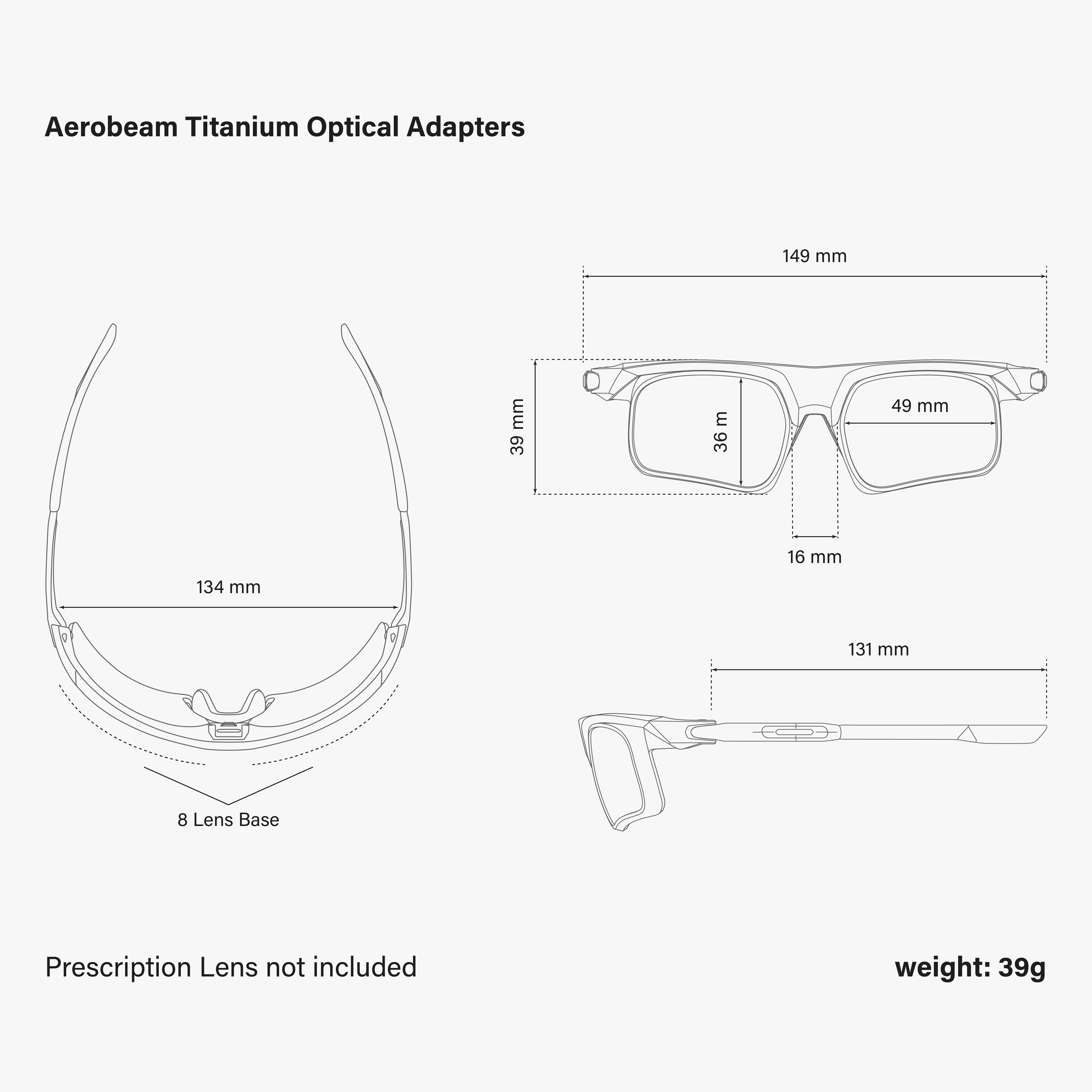 Aerobeam Titanium Optical Adapter