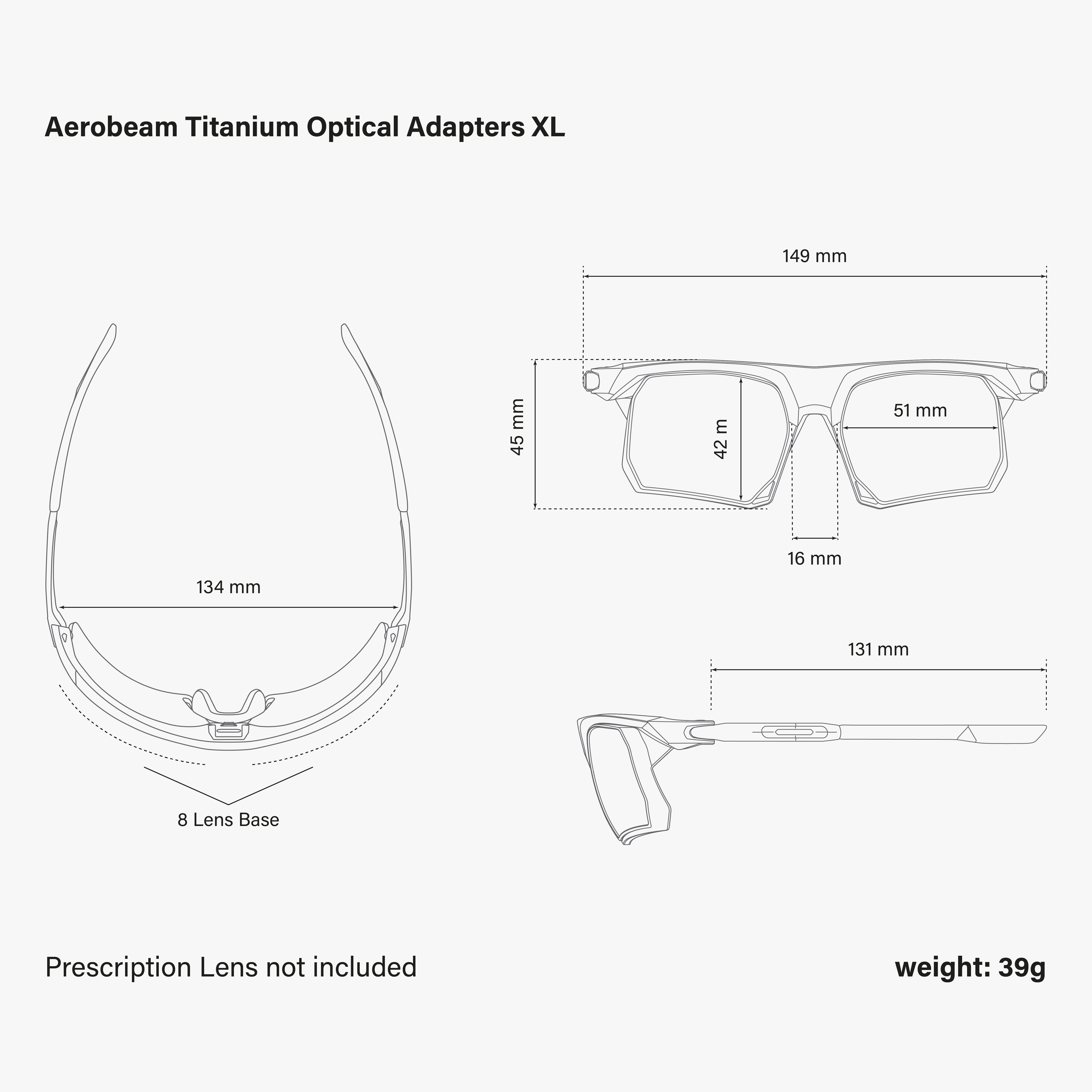 AEROBEAM TITANIUM RX - ADAPTOR XL