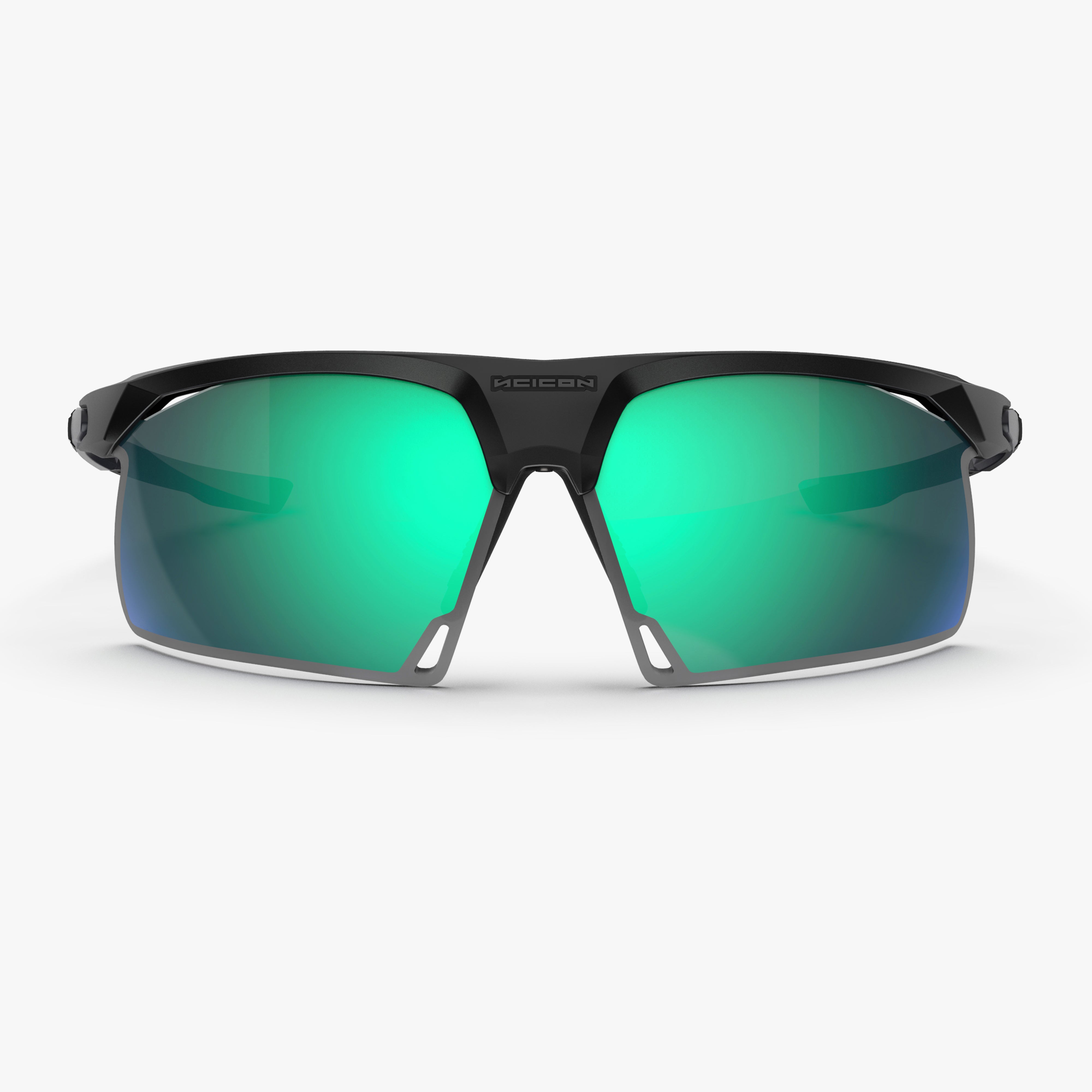Aerobeam Matte Black + Polarized Multimirror Blue Green front