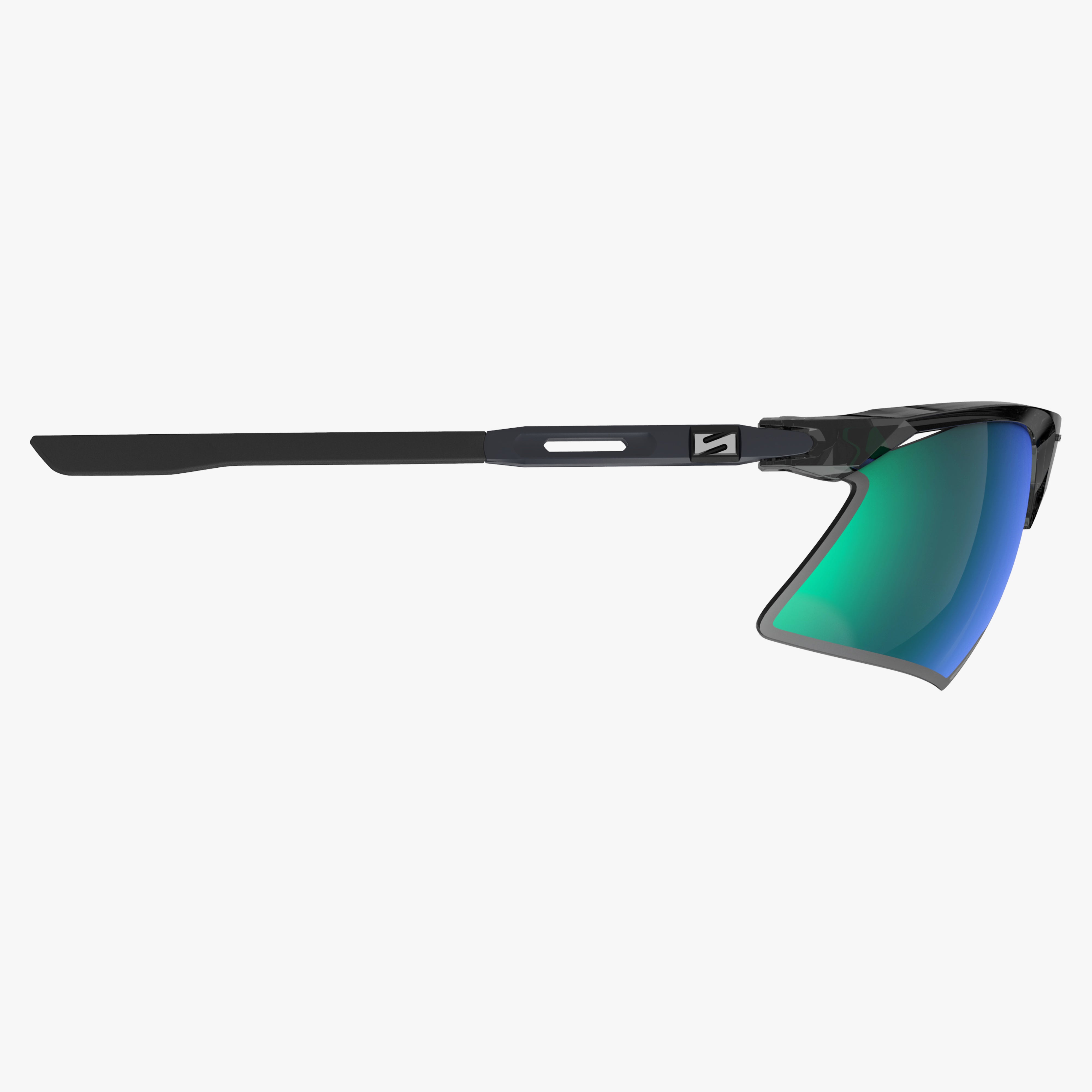 Aerobeam Black Crystal Gloss + Polarized Multimirror Green side