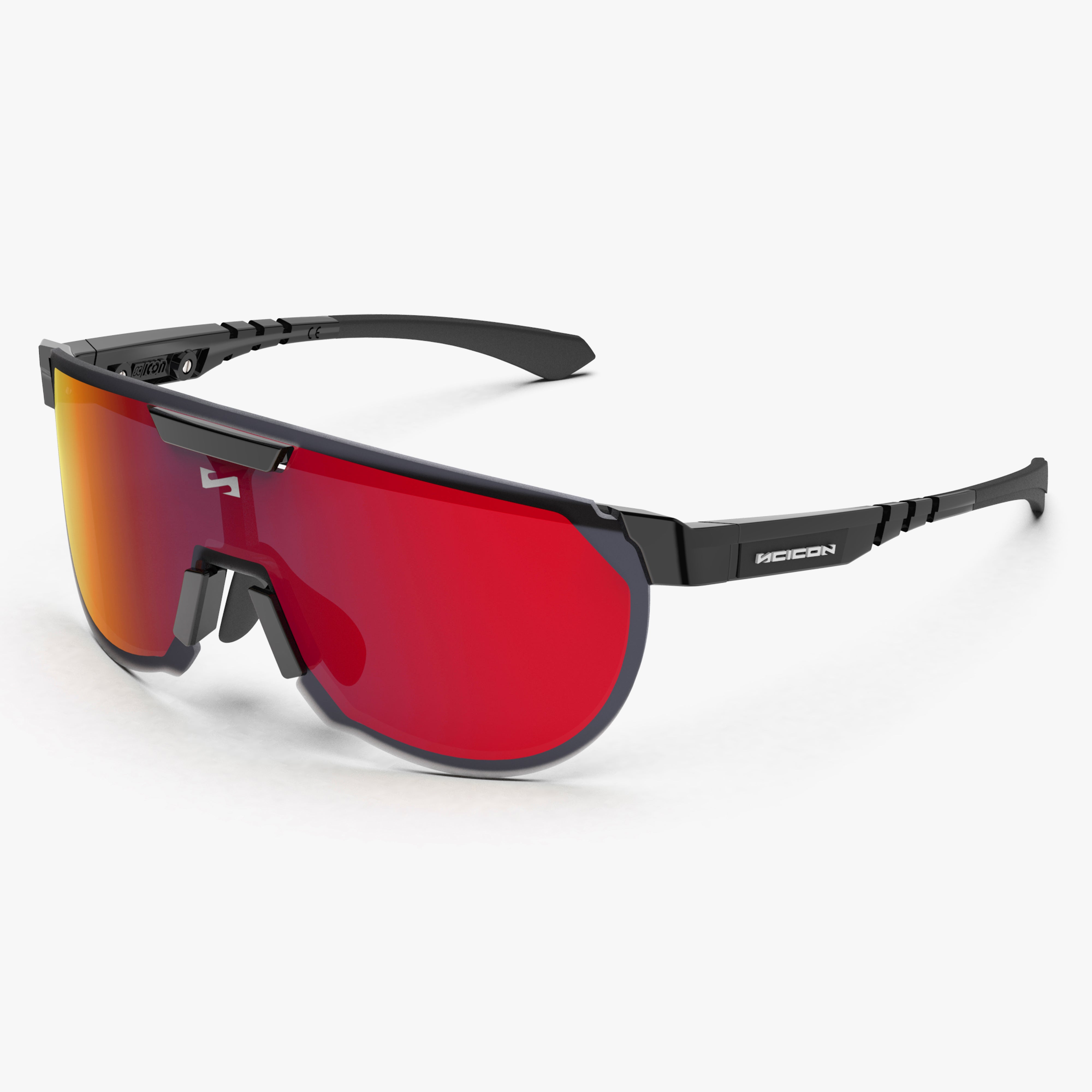 Black Gloss Multimirror Red