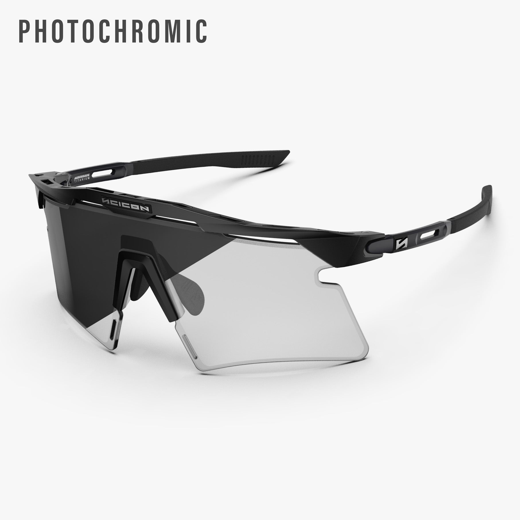 Aeroshade Titanium Black Matte Photochromic Grey hero