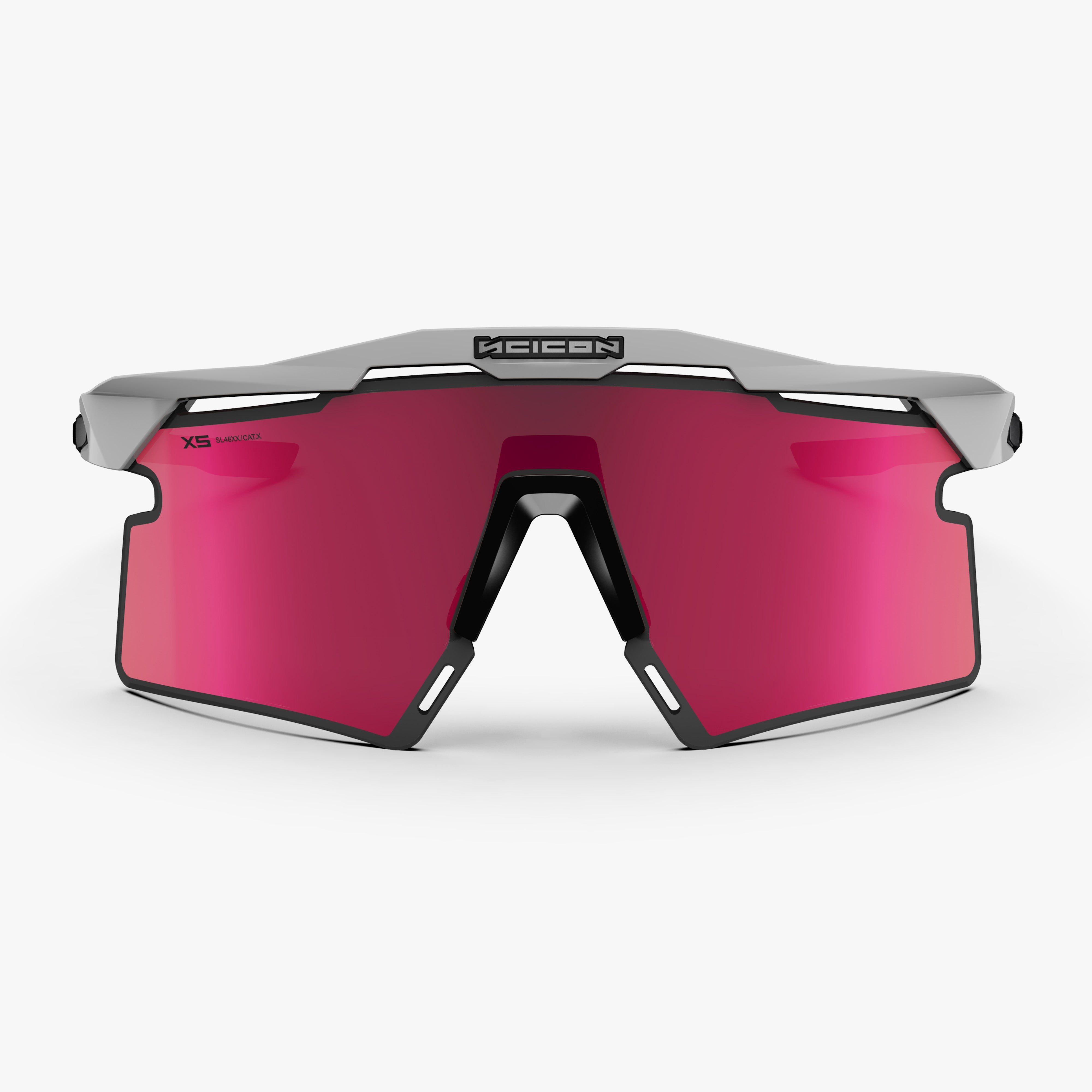Aeroshade 2.0 Titanium XS White Matte Multimirror Sunburst front