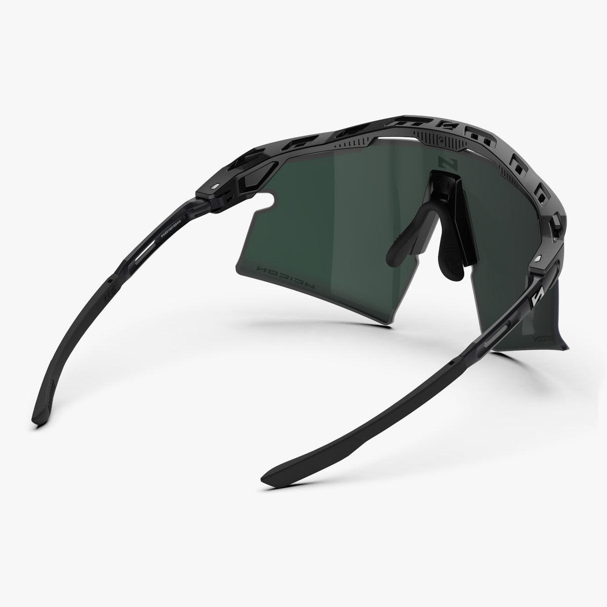 Aeroshade 2.0 Titanium Strake Matte Black Multimirror Blue Green back