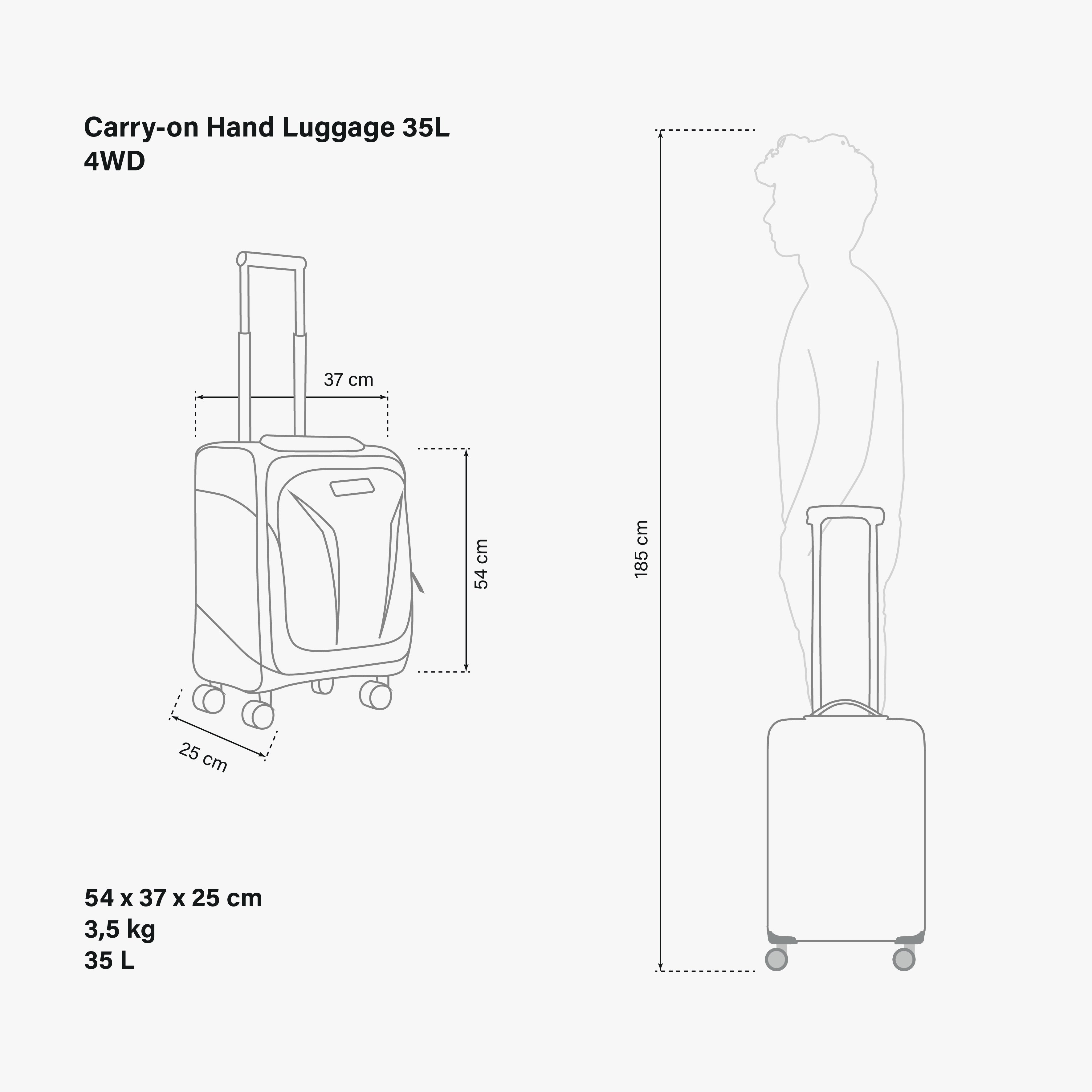 CABIN LUGGAGE 35L - 4WD
