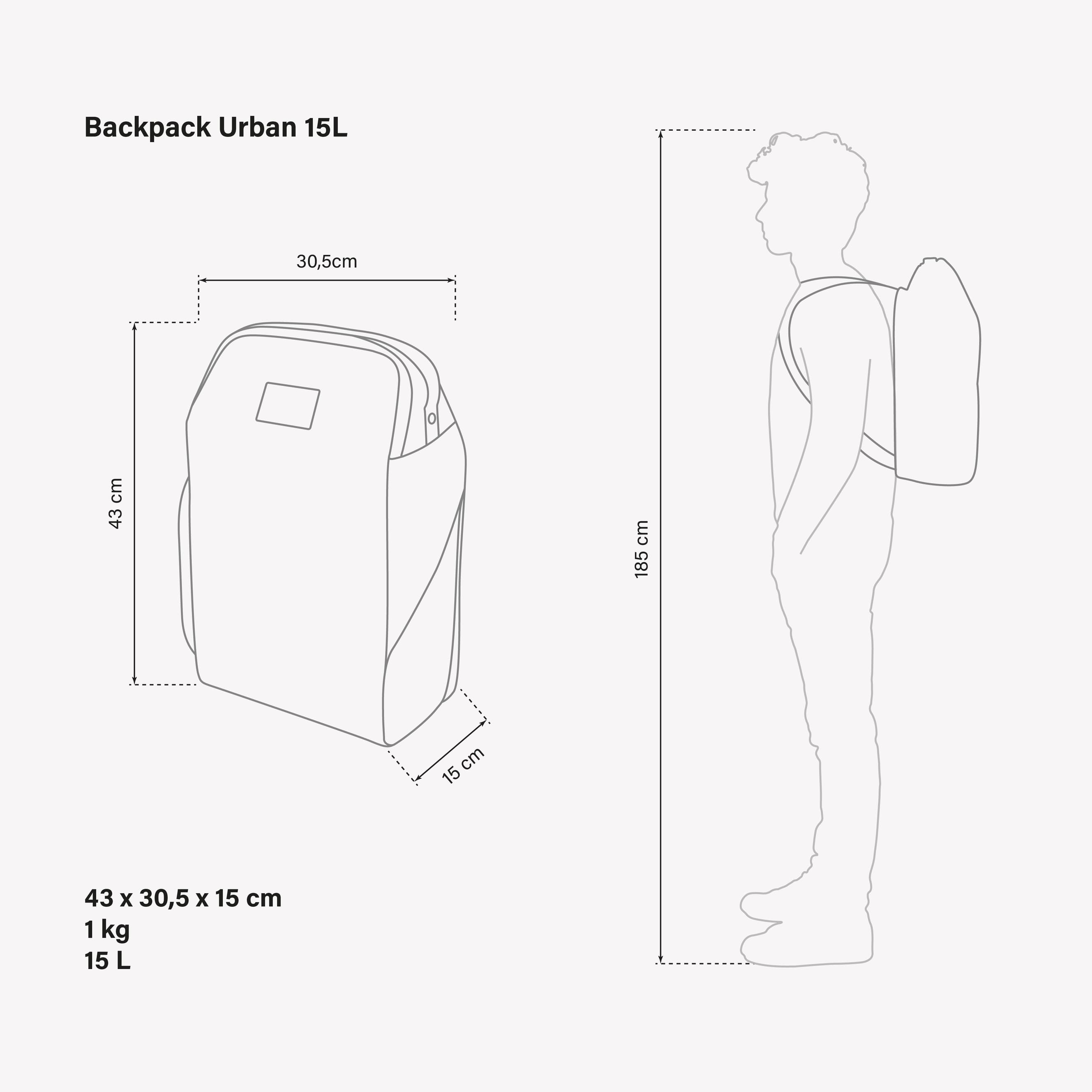 BACKPACK URBAN 15L