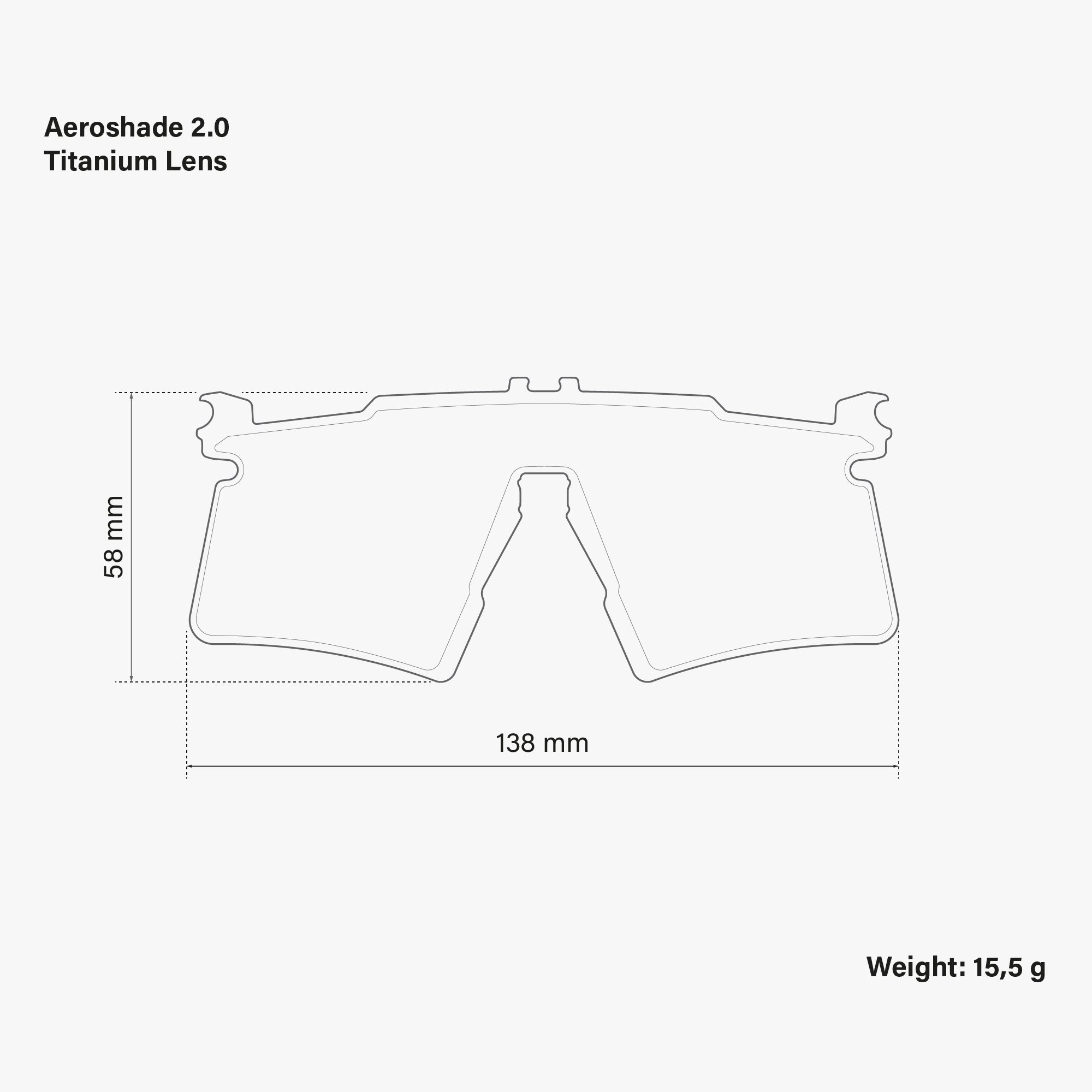 Aeroshade Titanium Spare Lens Smoke
