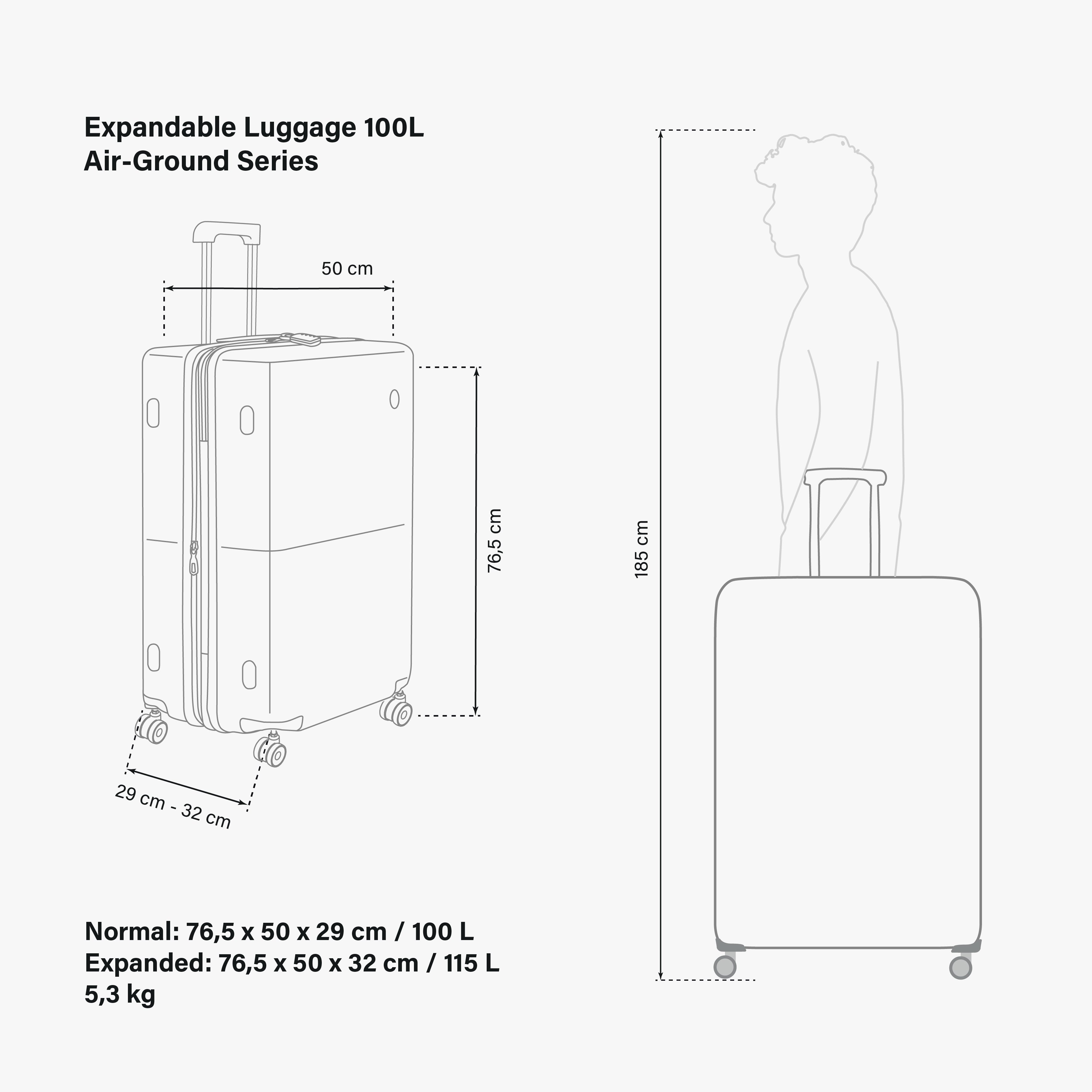 LUGGAGE 100L AIR-GROUND