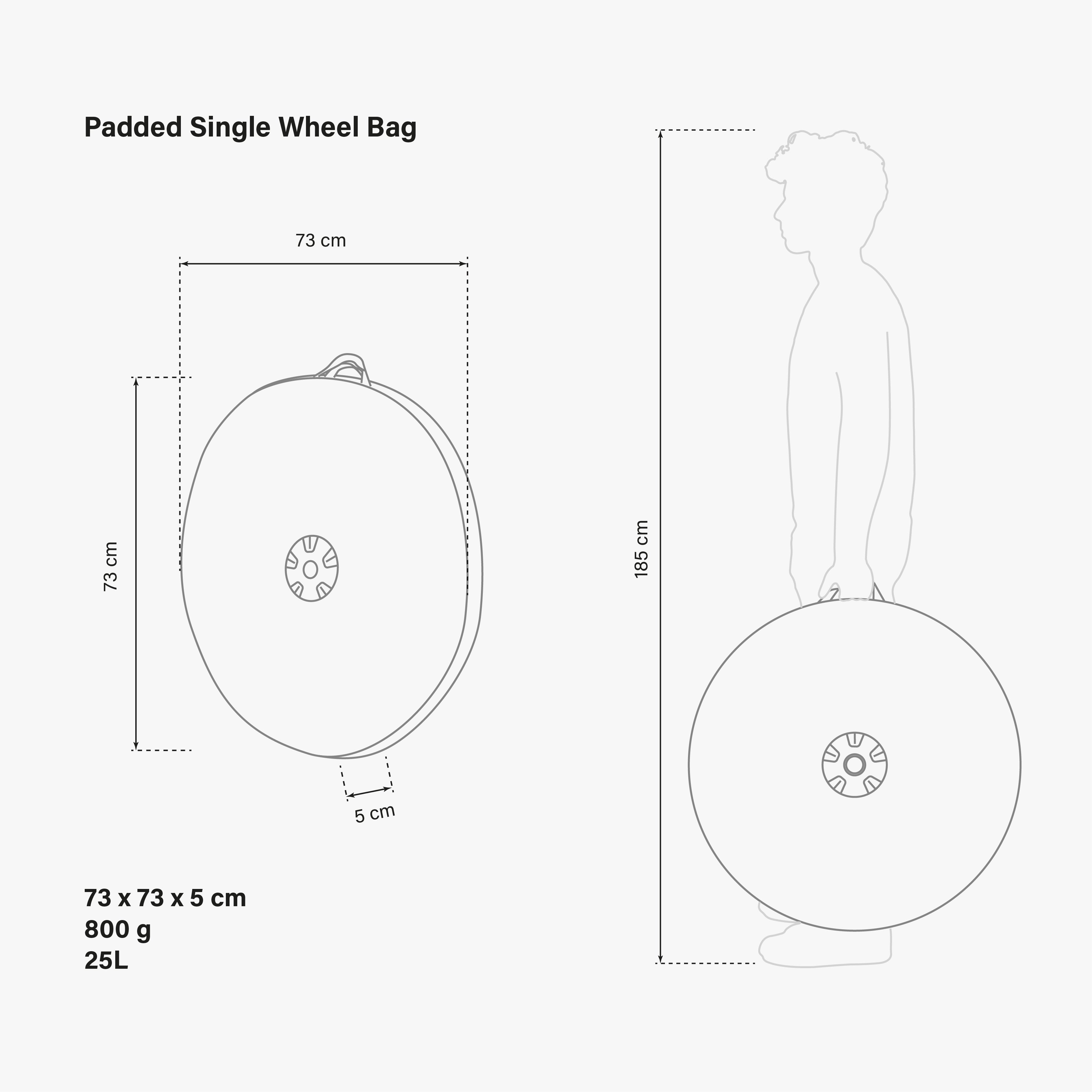 PADDED SINGLE WHEEL BAG
